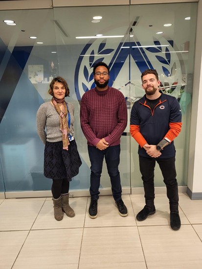 Dr. Magda Giurcanu, Christian Harris, and Joe Rice