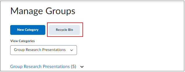 screenshot displaying location of recycle bin button