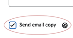 Send email copy checkbox